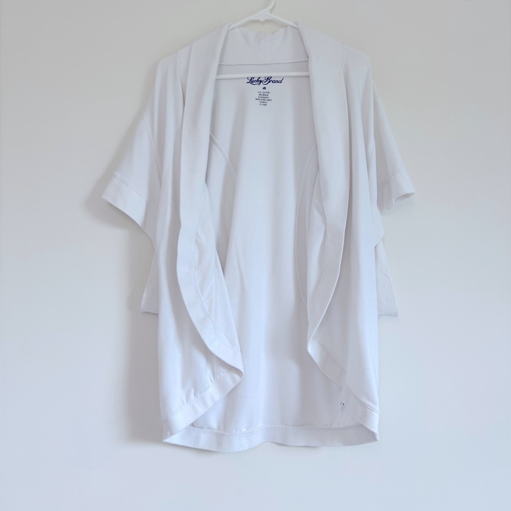 Lucky Brand Soft White Open Cardigan